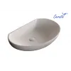 Раковина CR7074 накладная, белая, асимметричная 610х410х160 Ceruttispa