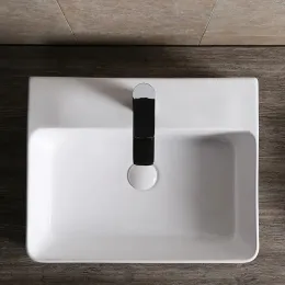 Раковина CR0094 накладная, белая, прямоугольная, с отверстием под смеситель 520х420х150 Ceruttispa