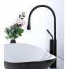 Смеситель TROPFEN B XL для раковины, BOCH MANN BM9634  высокий ЧЕРНЫЙ матовый