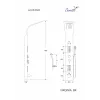 Панель VIRGINIA BR душевая из нержавеющей стали с форсунками Ceruttispa CT9983, цвет матовая нержавеющая сталь