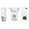 Унитаз MAIELLA напольный безободковый Ceruttispa CT10314(640х360х830) сиденье дюропласт с микролифтом Ceruttispa