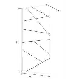 Ограждение PICK T90B душевое Ceruttispa без поддона (90x190)