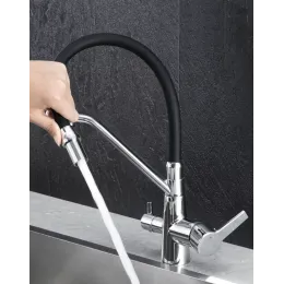 Смеситель ELSE BN из нержавеющей стали  для кухни BOCH MANN, с краном под фильтр, цвет МАТОВЫЙ НИКЕЛЬ