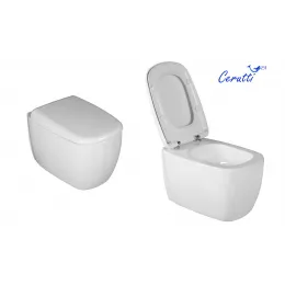 Унитаз ROMINA Aria Tornado подвесной безободковый со смывом торнадо Ceruttispa CT10613 (520х345х365)