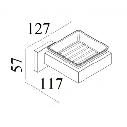 Мыльница CR-F25-H04 стеклянная с держателем из нержавеющей стали BOCH MANN, цвет нержавеющая сталь