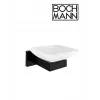 Мыльница CR-F25-H04MB стеклянная с держателем из нержавеющей стали BOCH MANN, цвет черный