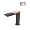 Смеситель COMO BG для раковины BOCH MANN BM10784, ЧЕРНЫЙ матовый, ручка цвет ЗОЛОТО