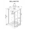 Кабина BELLA90B душевая без крыши Ceruttispa (90x90x215-225)