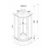 Кабина CM101  душевая PARLY (100х100х215)
