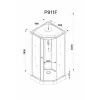 Кабина P911F душевая PARLY (90х90х215)