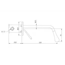 Смеситель TROPFEN-BN, встраиваемый в стену, для раковины, матовый никель BOCH MANN BM8928