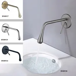 Смеситель TROPFEN-BN, встраиваемый в стену, для раковины, матовый никель BOCH MANN BM8928