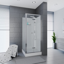 Кабина BELLA901T душевая без крыши Ceruttispa (90x90x215-225)