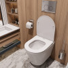 Унитаз ADIGE Aria MW ТЕРМООБЖИГ (не плёнка) подвесной безободковый белый матовый Ceruttispa CT9245 (490х360х355)