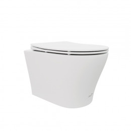 Унитаз ADIGE Aria MW ТЕРМООБЖИГ (не плёнка) подвесной безободковый белый матовый Ceruttispa CT9245 (490х360х355)