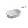 Раковина CR0055B MMW2 накладная, мрамор матовый белый, овальная 500х350х120 Ceruttispa