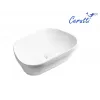 Раковина CR0023 накладная, белая, трапеция 570х400х150 Ceruttispa