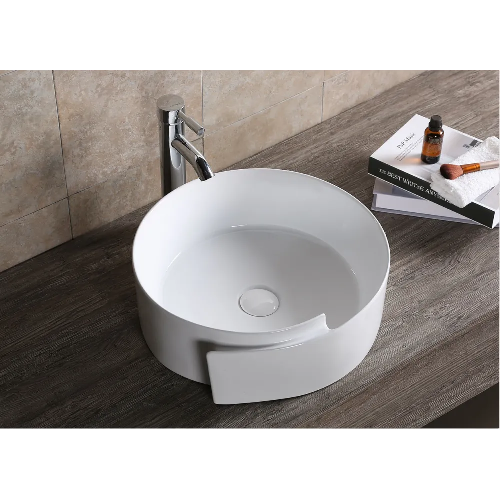Раковина CR0066 накладная, белая, с завитком 440х460х150  Ceruttispa