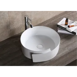 Раковина CR0066 накладная, белая, с завитком 440х460х150  Ceruttispa