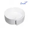 Раковина CR0066 накладная, белая, с завитком 440х460х150  Ceruttispa