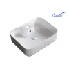 Раковина CR0097 накладная, белая, прямоугольная, с отверстием под смеситель 510х410х155 Ceruttispa