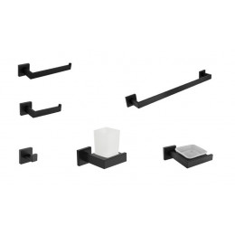 Набор аксессуаров CR-F25B для ванной из нержавеющей стали BOCH MANN, цвет черный