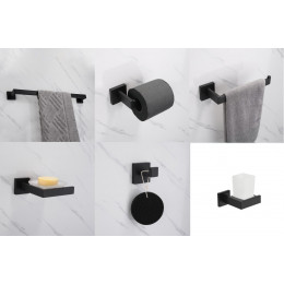 Набор аксессуаров CR-F25B для ванной из нержавеющей стали BOCH MANN, цвет черный