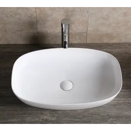 Раковина CR0063 накладная, белая, прямоугольная 600х385х135 Ceruttispa