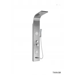 Панель душевая из нержавеющей стали, с форсунками Ceruttispa CT9988, матовая нержавеющая сталь, TWIN BR