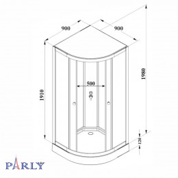 Душевая кабина PARLY BETT 931 (90х90х210)