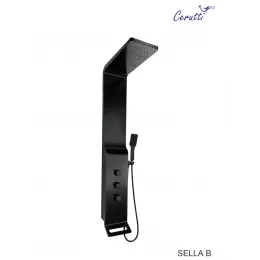 Душевая панель Ceruttispa СЕЛЛА (SELLA) B CT8989 из нержавеющей стали, цвет черный