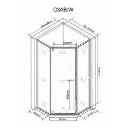Душевое ограждение Ceruttispa C3AB (90x90x195)