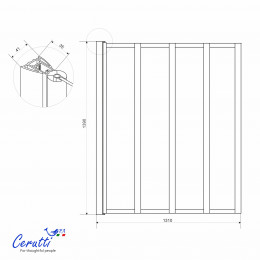 Шторка для ванной Ceruttispa БУНА (BOUNA)-BF (130х140)