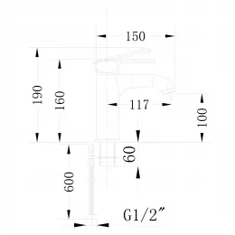 Набор из латуни IDA B: смесители для раковины, ванны и штанга BOCH MANN BM10430