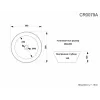 Раковина CR0079A накладная, белая, круглая, 360х360х120 Ceruttispa