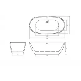 Ванна d'ISEO170II акриловая отдельностоящая Ceruttispa (1700x750x600)