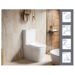 Унитаз MANLIO Tornado напольный безободковый CT10618 (630х350х805)  Ceruttispa