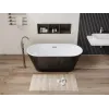 Ванна RESIA170IIGMB акриловая отдельностоящая черная матовая снаружи, белая внутри, со сливом-переливом Ceruttispa (1700x750x600)