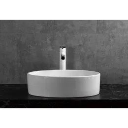 Раковина накладная Ceruttispa CR7016 (500х355х140) белая, овальная