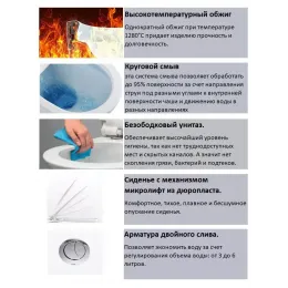 Унитаз VETTORE напольный безободковый  Ceruttispa CT7192 (650x340x770)