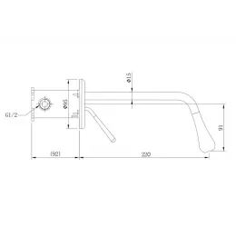 Смеситель TROPFEN-MG, встраиваемый в стену, для раковины, матовый золотой BOCH MANN BM8927