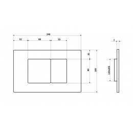 Кнопка смыва для инсталляций из нержавеющей стали Ceruttispa (матовая сталь), CR03BS