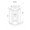 Кабина EC931 душевая PARLY (90х90х210)