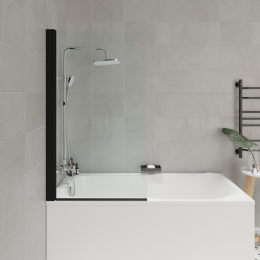 Шторка для ванной распашная F04B, PARLY (130x75)