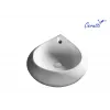 Раковина CR045E накладная, белая, форма капли, с переливом 475х470х180 Ceruttispa