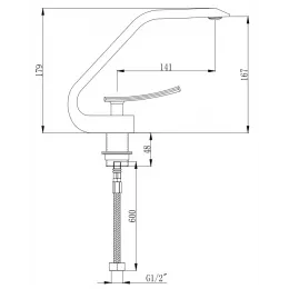 Смеситель HOE B для раковины BOCH MANN BM9633 ЧЕРНЫЙ матовый