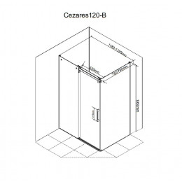 Душевое ограждение Ceruttispa ЧЕЗАС (CEZA'S) 120 (90x120x195)
