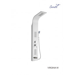 Душевая панель Ceruttispa ВИРДЖИНИЯ (VIRGINIA) W CT9990 из нержавеющей стали, цвет белый