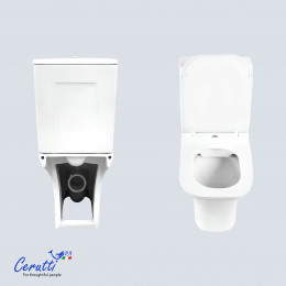 Унитаз напольный Ceruttispa ВЕТТОРЕ (VETTORE) CT7192 безободковый (650x340x770)