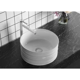 Раковина накладная Ceruttispa CR0051A (405х405х180) белая, круглая
